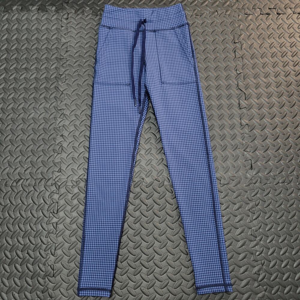 Offline by Aerie Houndstooth Leggings XS Blue Activewear Athleisure Gym Fitness